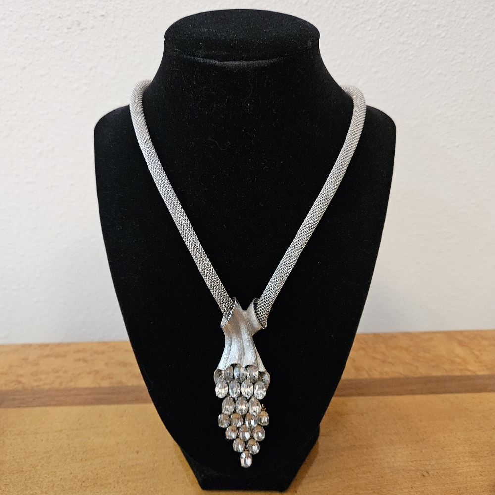 Necklace Rhinestone Waterfall - Picture 11 of 12